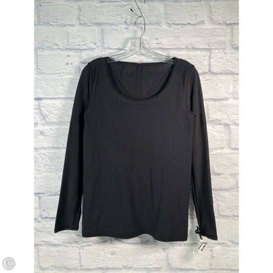 Athletic Top Long Sleeve Crewneck By Lululemon In Black, Size: L
