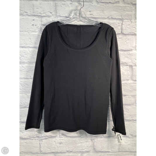 Athletic Top Long Sleeve Crewneck By Lululemon In Black, Size: L