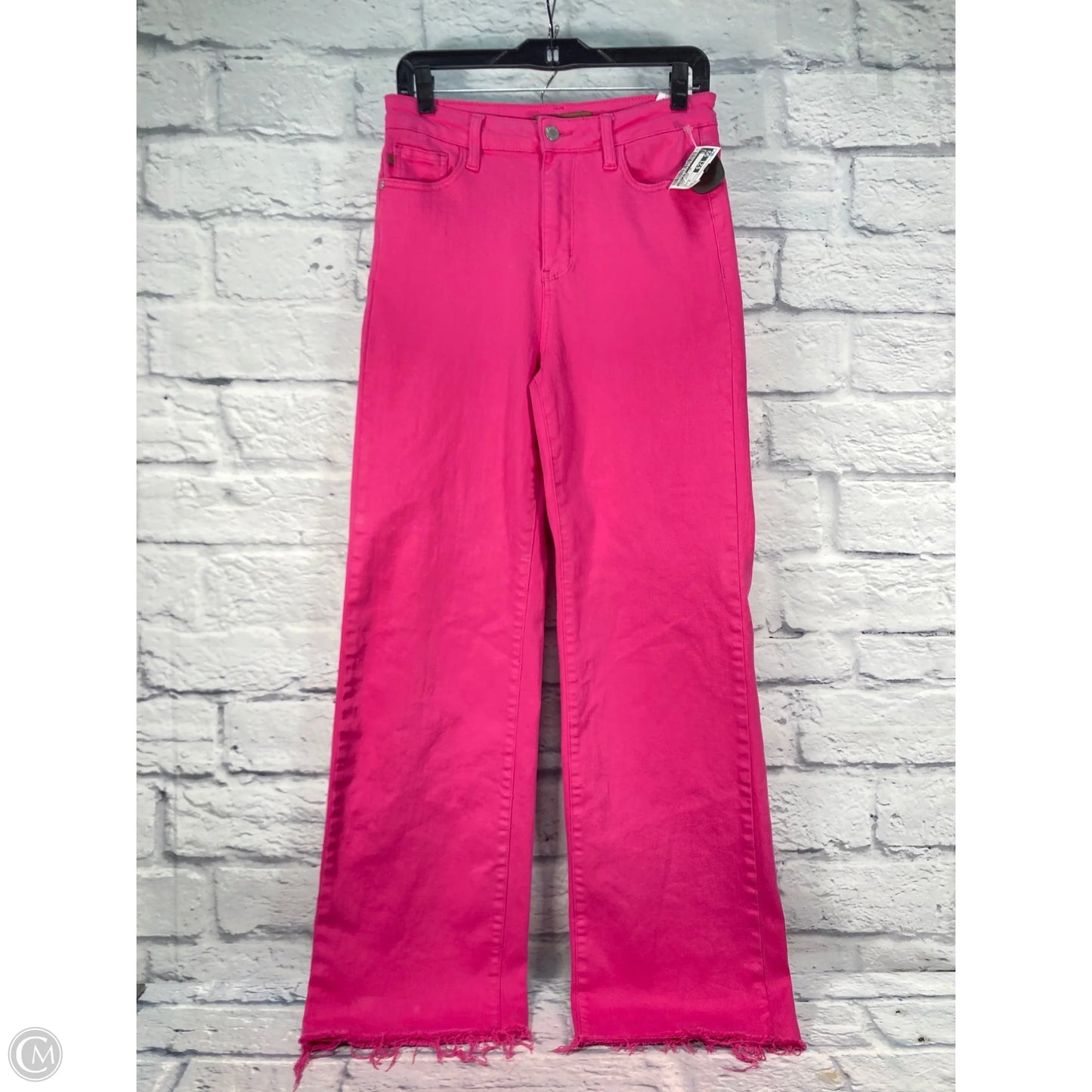 Jeans Wide Leg By Judy Blue In Pink Denim, Size: 8