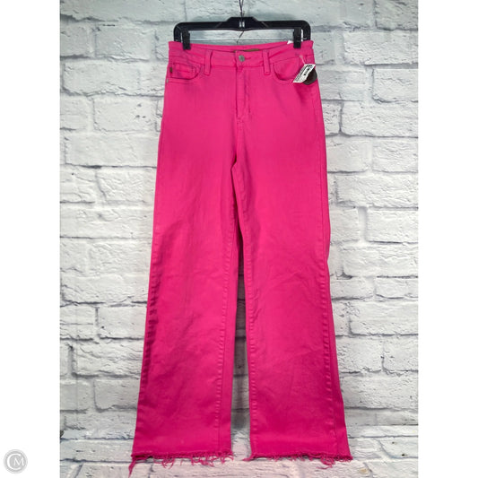 Jeans Wide Leg By Judy Blue In Pink Denim, Size: 8