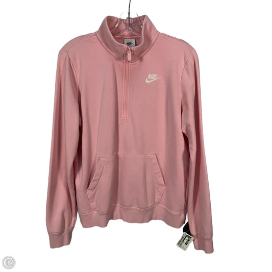 Athletic Jacket By Nike Apparel In Pink, Size: S