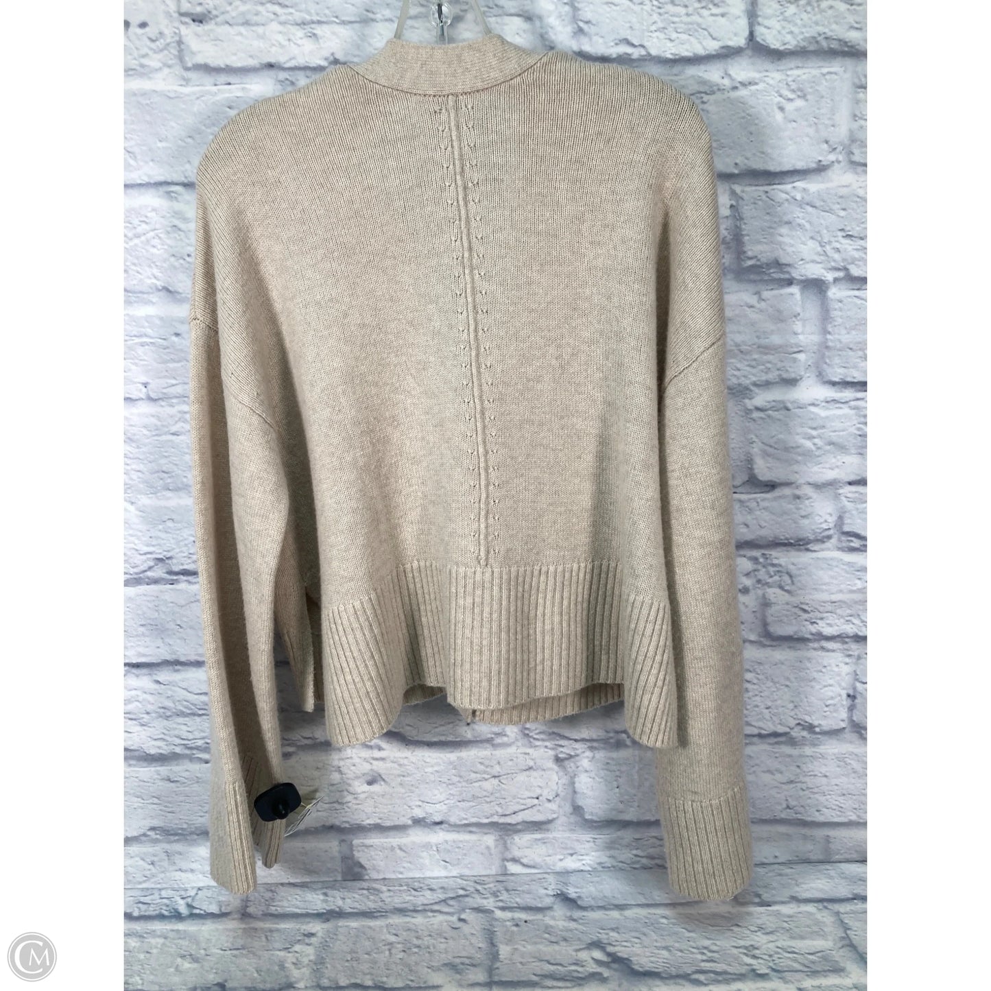 Sweater Cardigan By Frame In Tan, Size: M