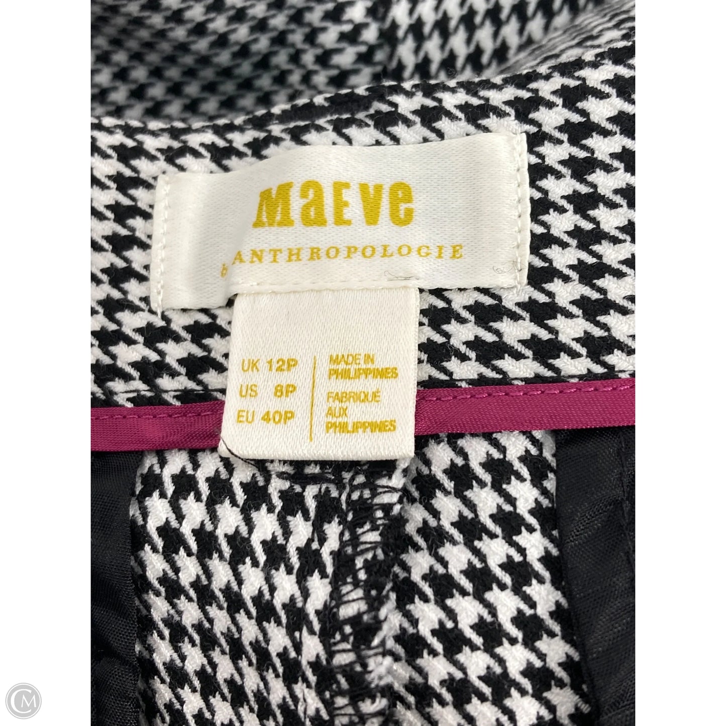 Pants Dress By Maeve In Black & Cream, Size: 8p