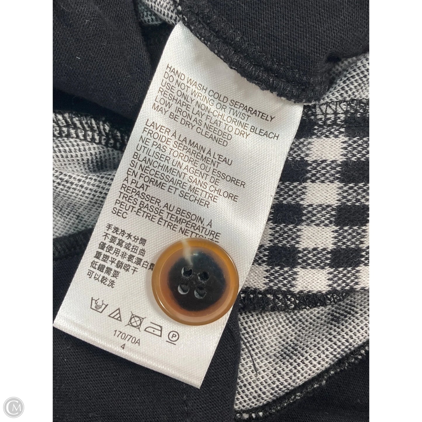 Pants Cropped By Anthropologie In Black & Cream, Size: 4