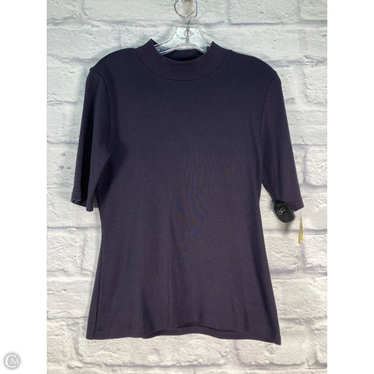 Top Short Sleeve By Anthropologie In Navy, Size: M