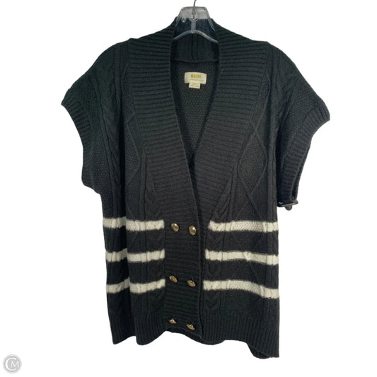 Vest Sweater By Maeve In Black & Cream, Size: Xs