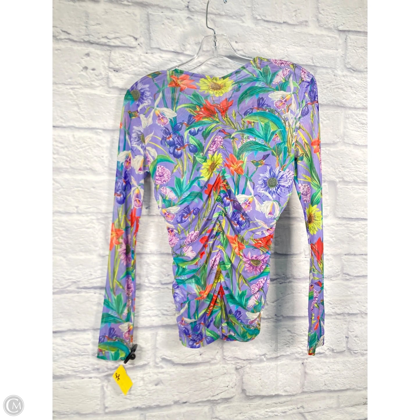 Blouse Long Sleeve By Johnny Was In Green & Purple, Size: Xs