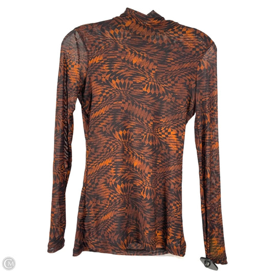 Blouse Long Sleeve By Johnny Was In Black & Brown, Size: Xs