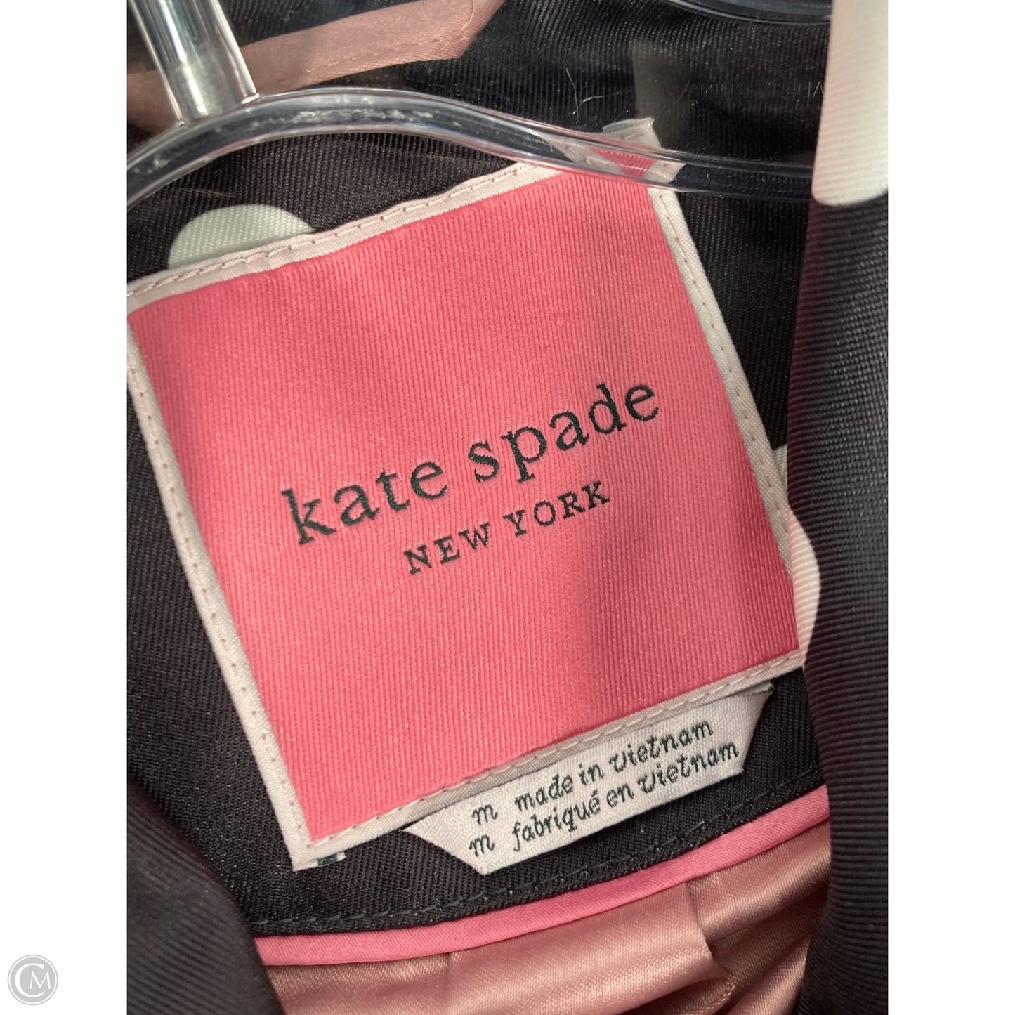 Coat Designer By Kate Spade In Polkadot Pattern, Size: M