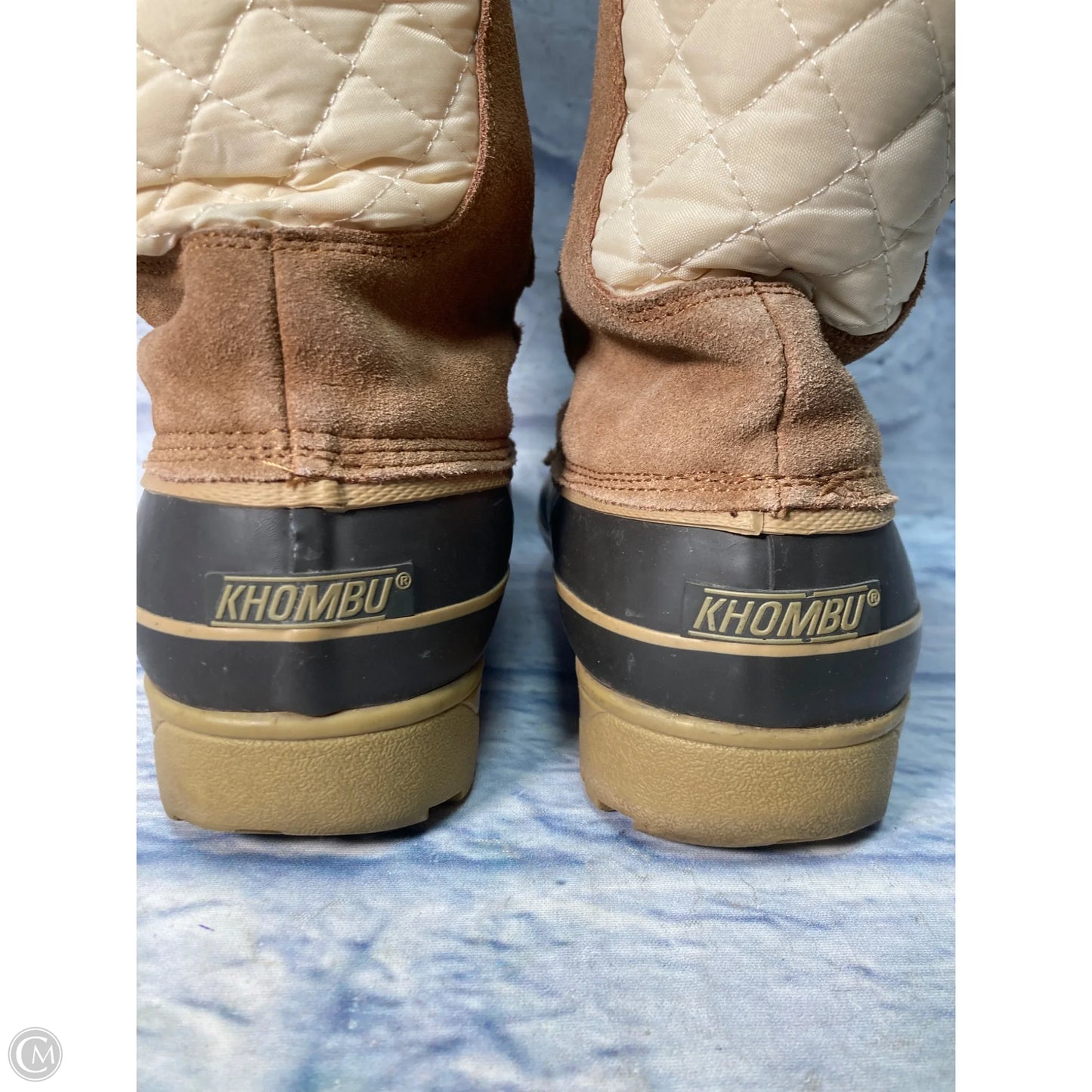 Boots Snow By Khombu In Brown & Cream, Size: 8