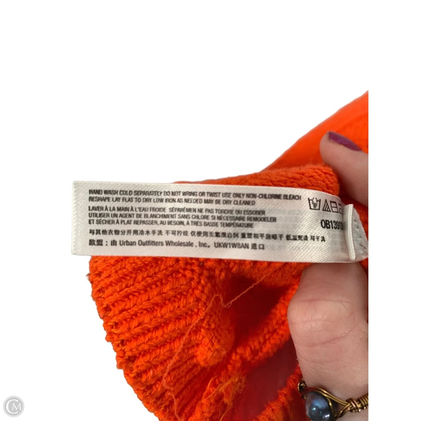 Sweater Short Sleeve By Free People In Orange, Size: L