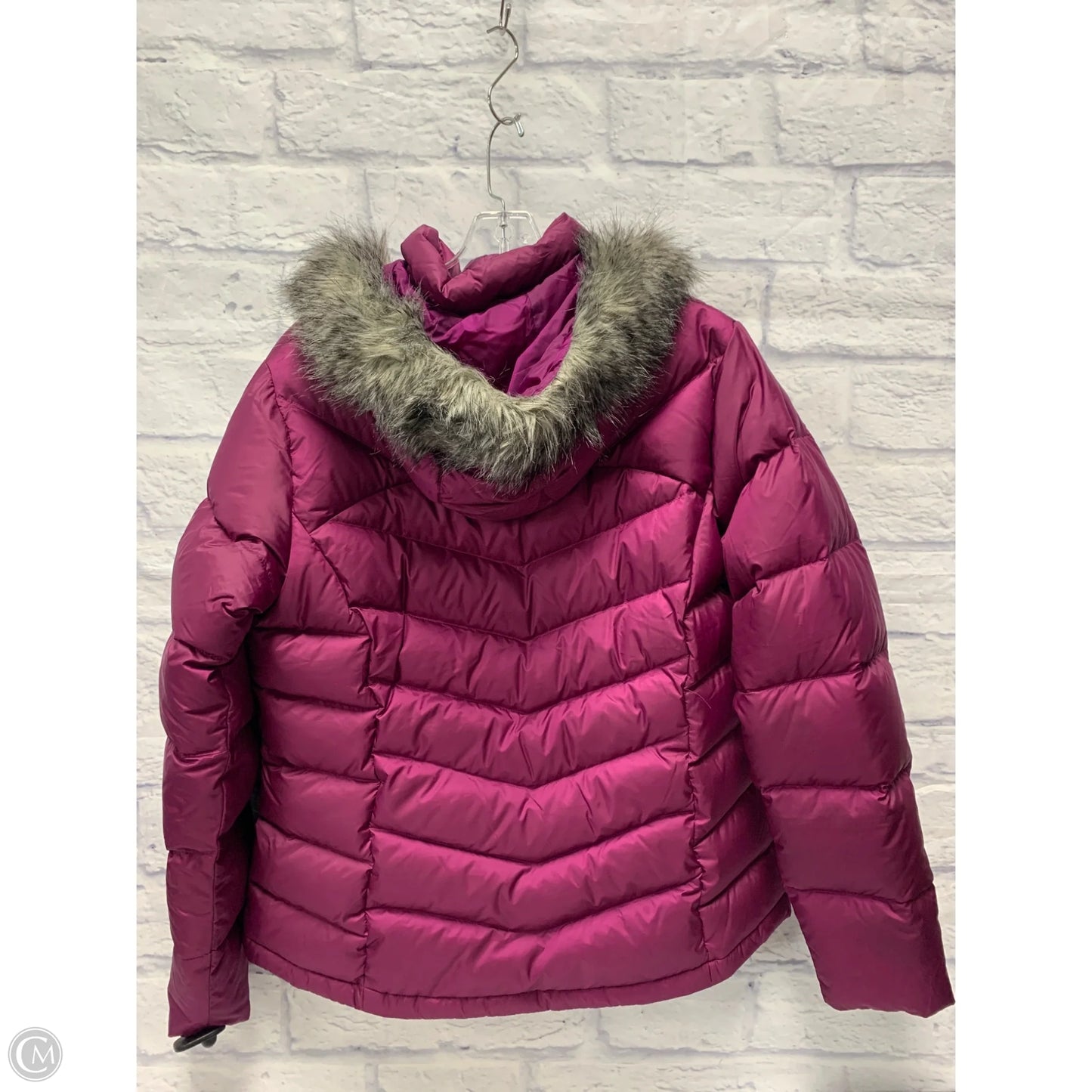 Jacket Puffer & Quilted By Columbia In Purple & Tan, Size: L
