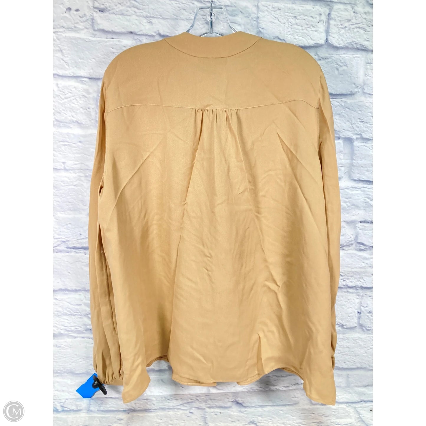 Blouse Designer By Lafayette 148 In Tan, Size: Xl