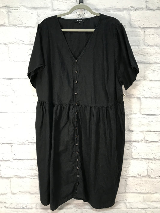 Black Dress Casual Midi Madewell, Size 2x