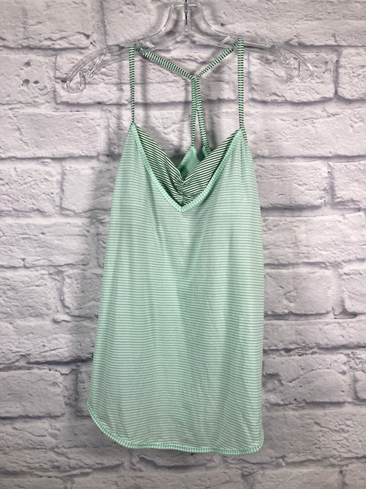 Athletic Tank Top By Lululemon In Black & Green, Size: M