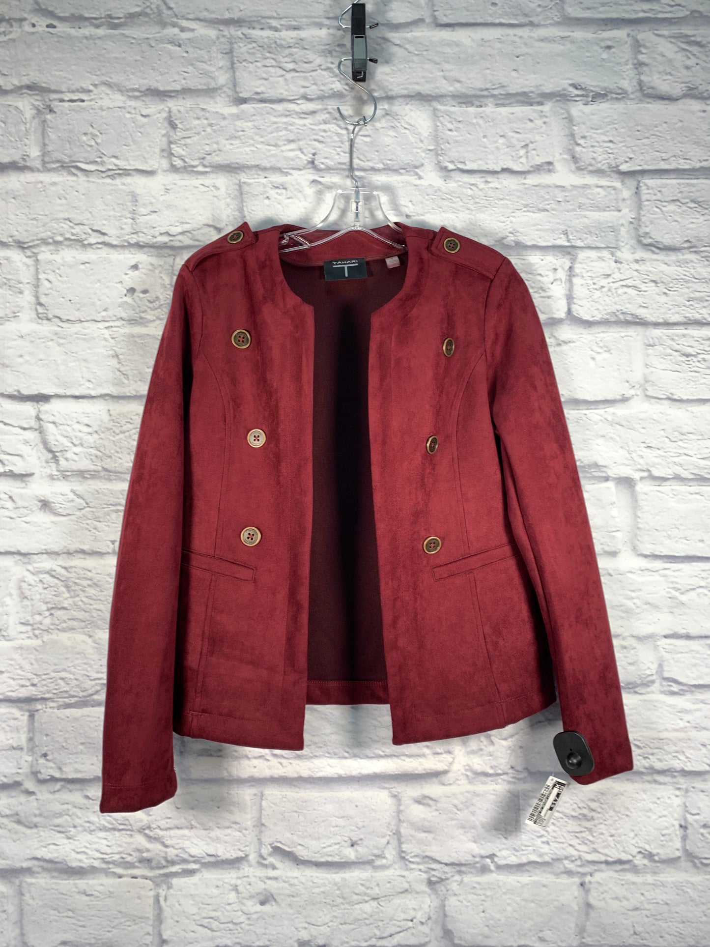 Blazer By Tahari By Arthur Levine In Maroon, Size: 4