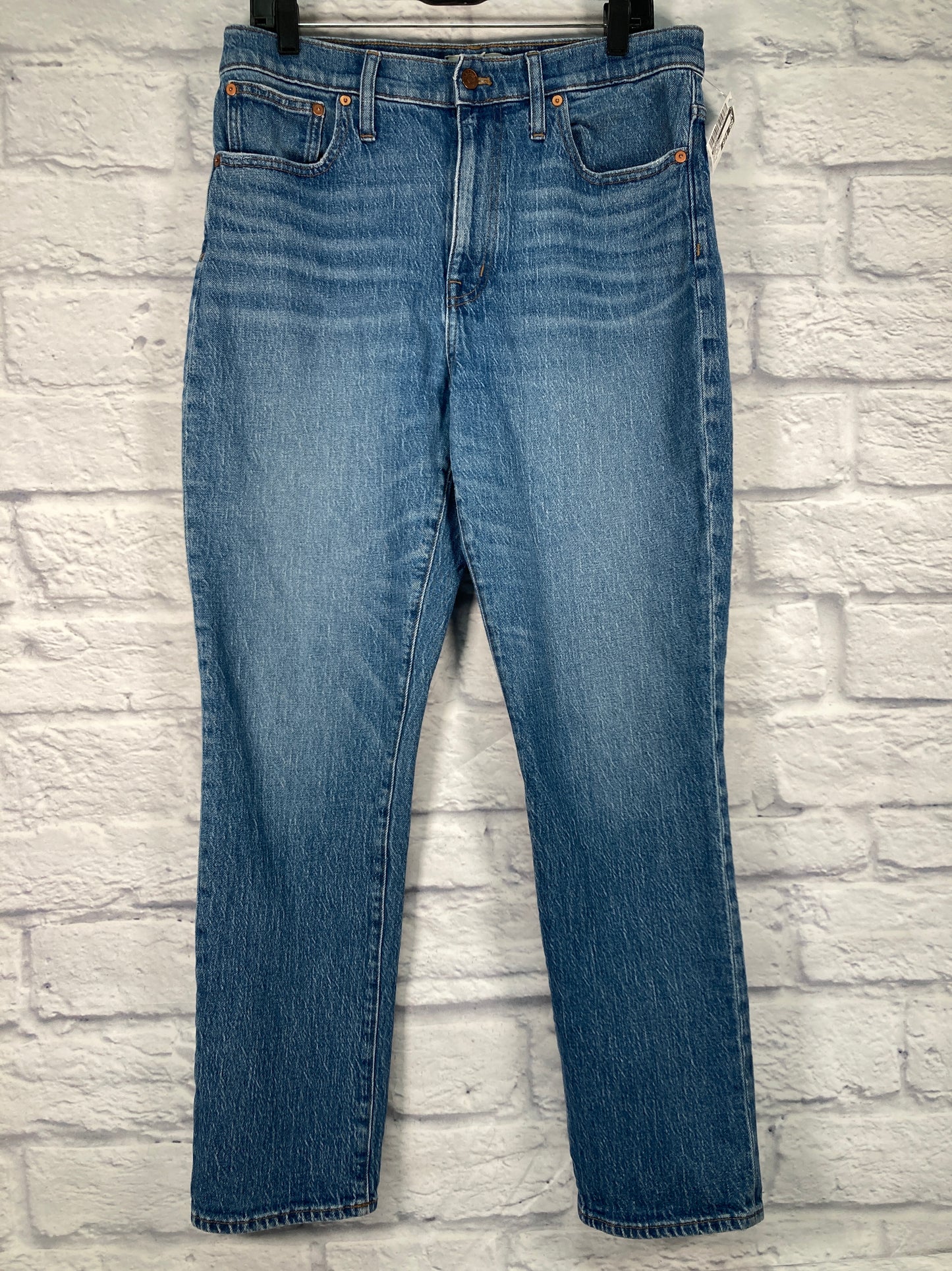 Jeans Straight By Madewell In Blue Denim, Size: 8