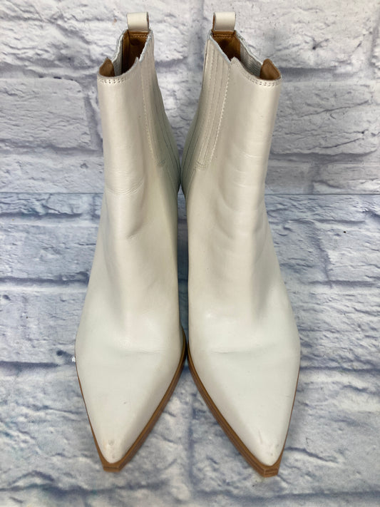 Boots Ankle Heels By Mark Fisher In Cream, Size: 10