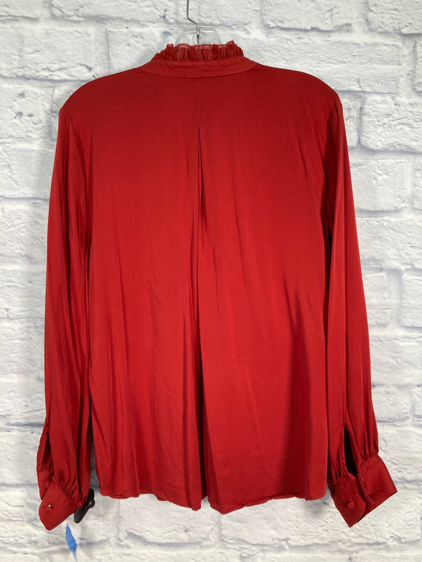 Blouse Long Sleeve By Chicos In Red, Size: L