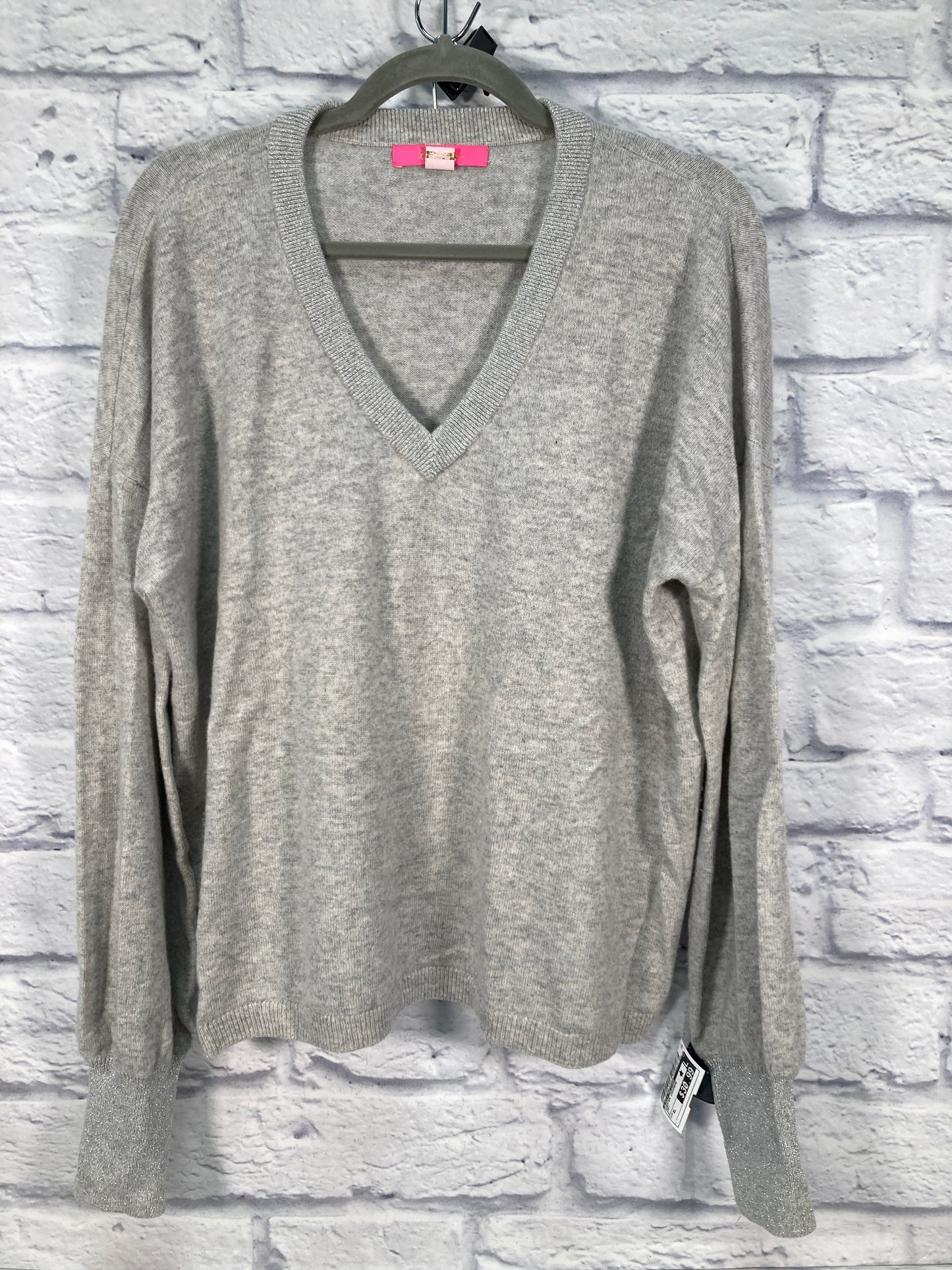 Sweater Cashmere By Lilly Pulitzer In Grey, Size: Xl