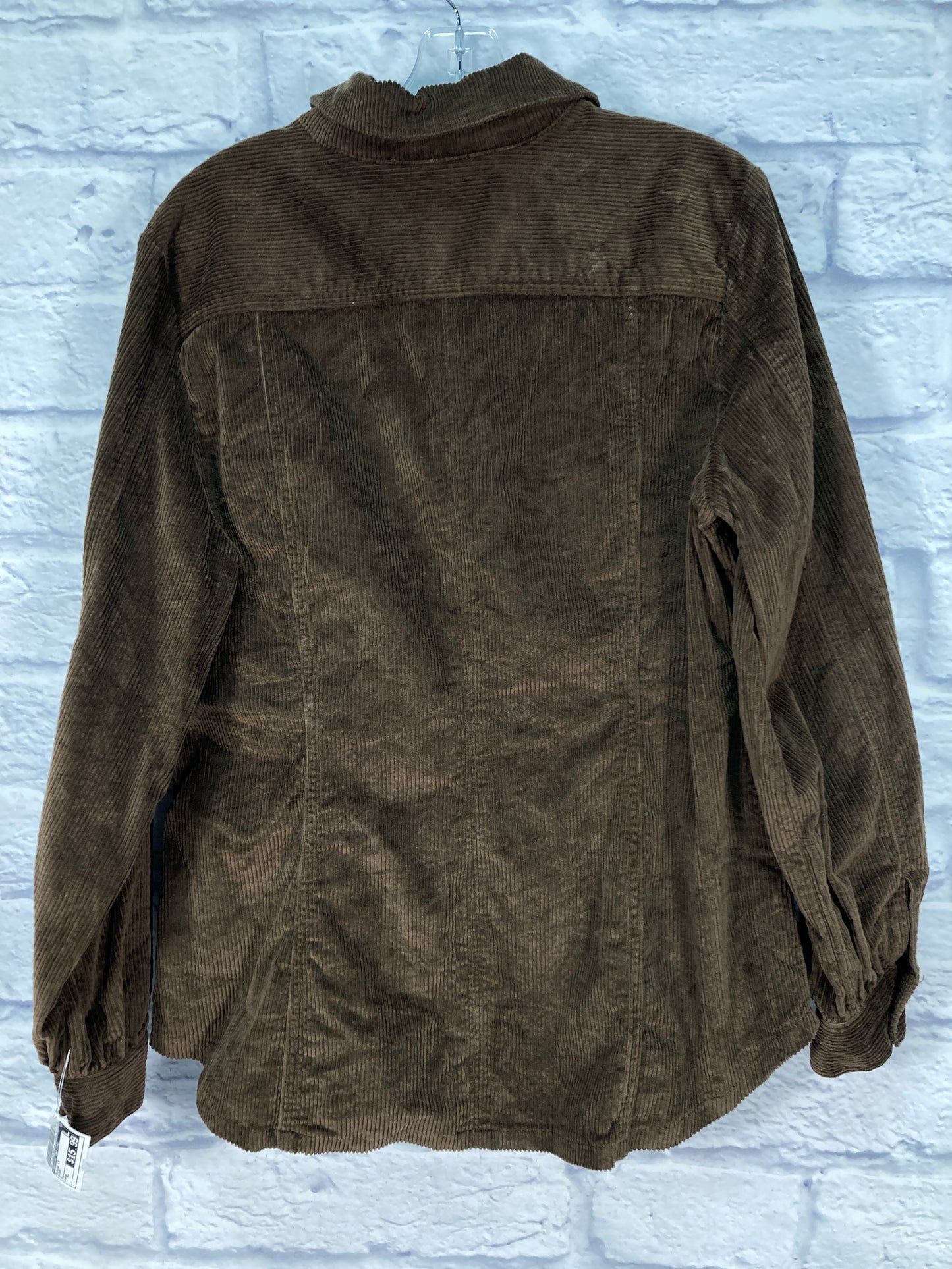 Blouse Long Sleeve By Treasure And Bond In Brown, Size: Xl