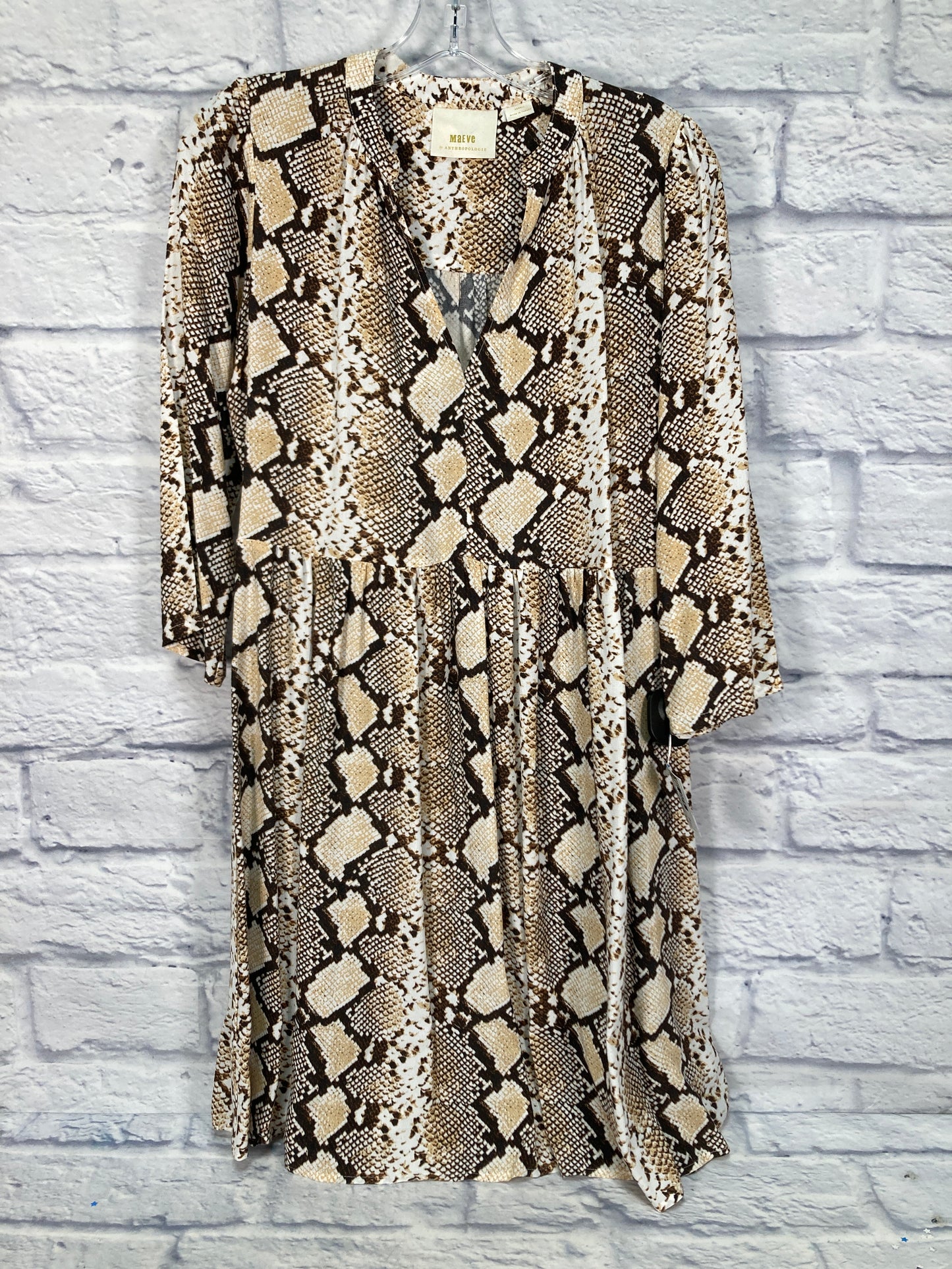 Dress Party Midi By Maeve In Snakeskin Print, Size: Xs