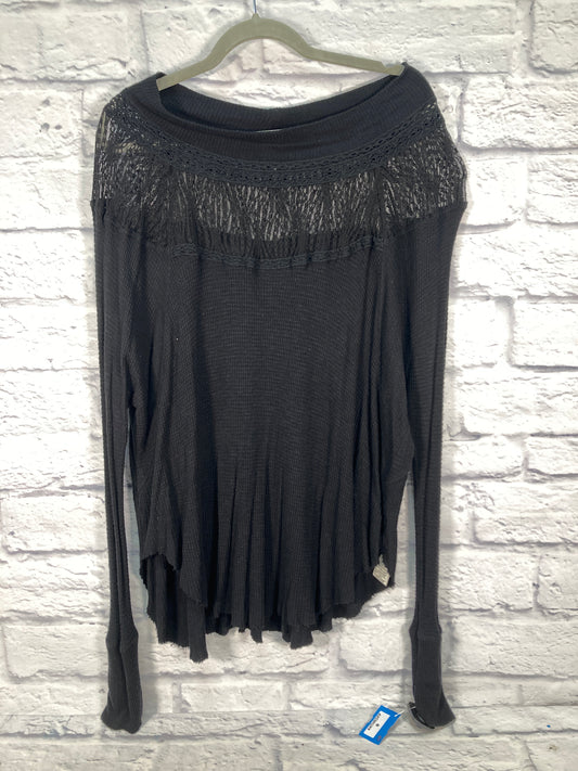 Top Long Sleeve By Free People In Black, Size: L