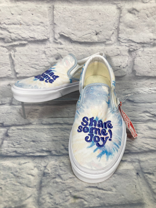 Shoes Sneakers By Vans In Blue & White, Size: 7