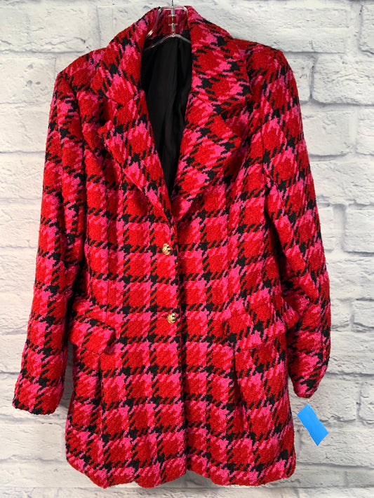 Coat Other By Shein In Black & Red, Size: L