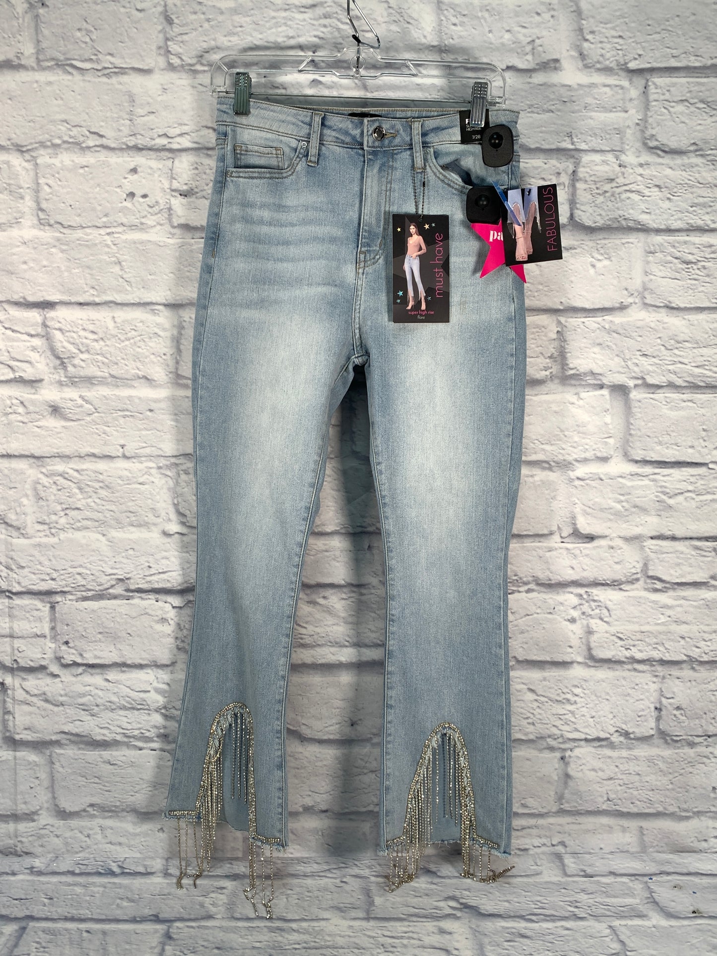 Jeans Flared By Clothes Mentor In Blue Denim, Size: 7