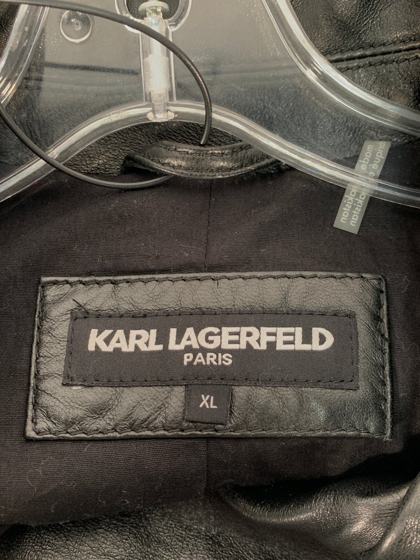 Jacket Designer By Karl Lagerfeld In Black, Size: XL