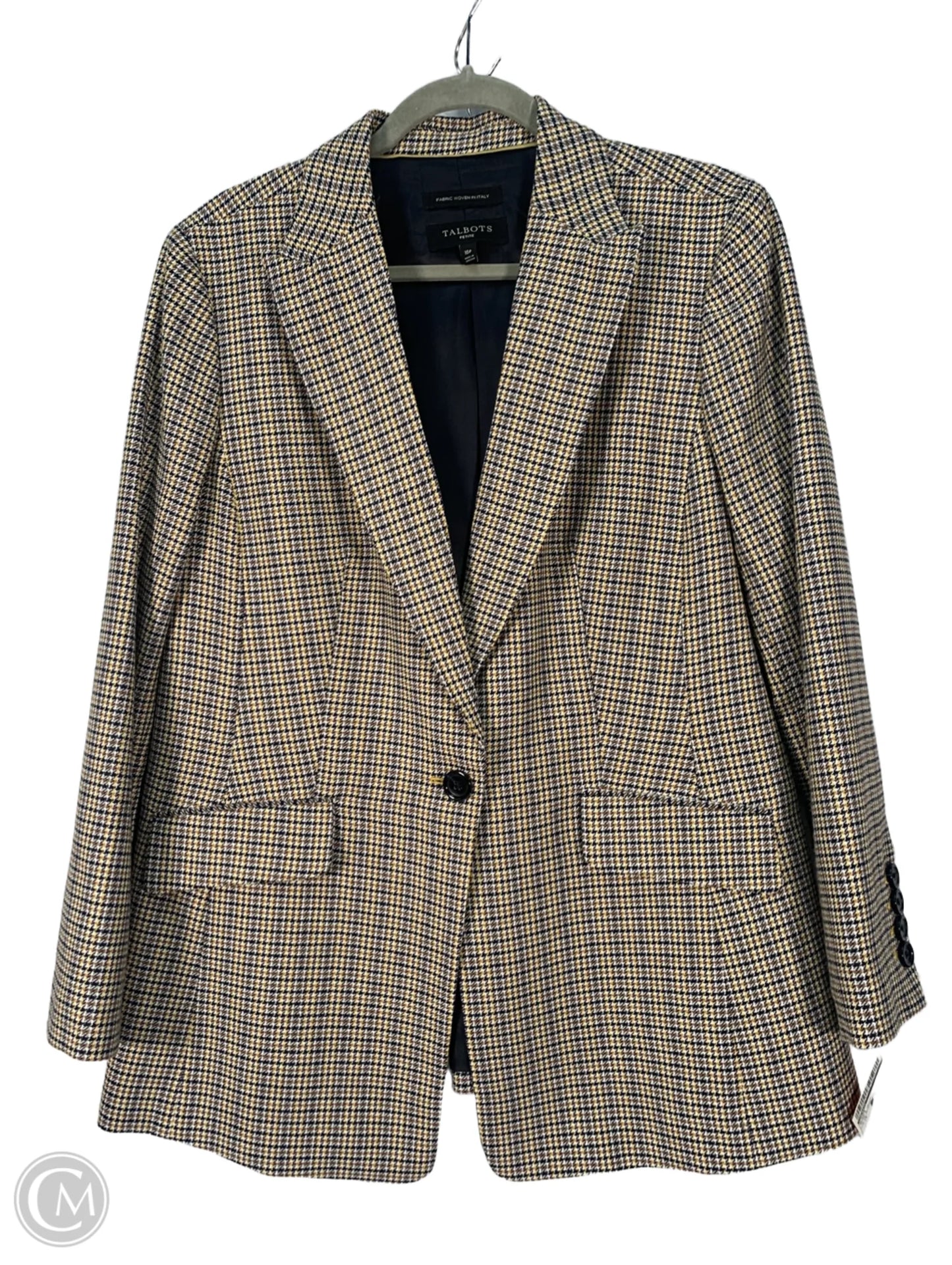 Blazer By Talbots In Brown & Yellow, Size: XLP