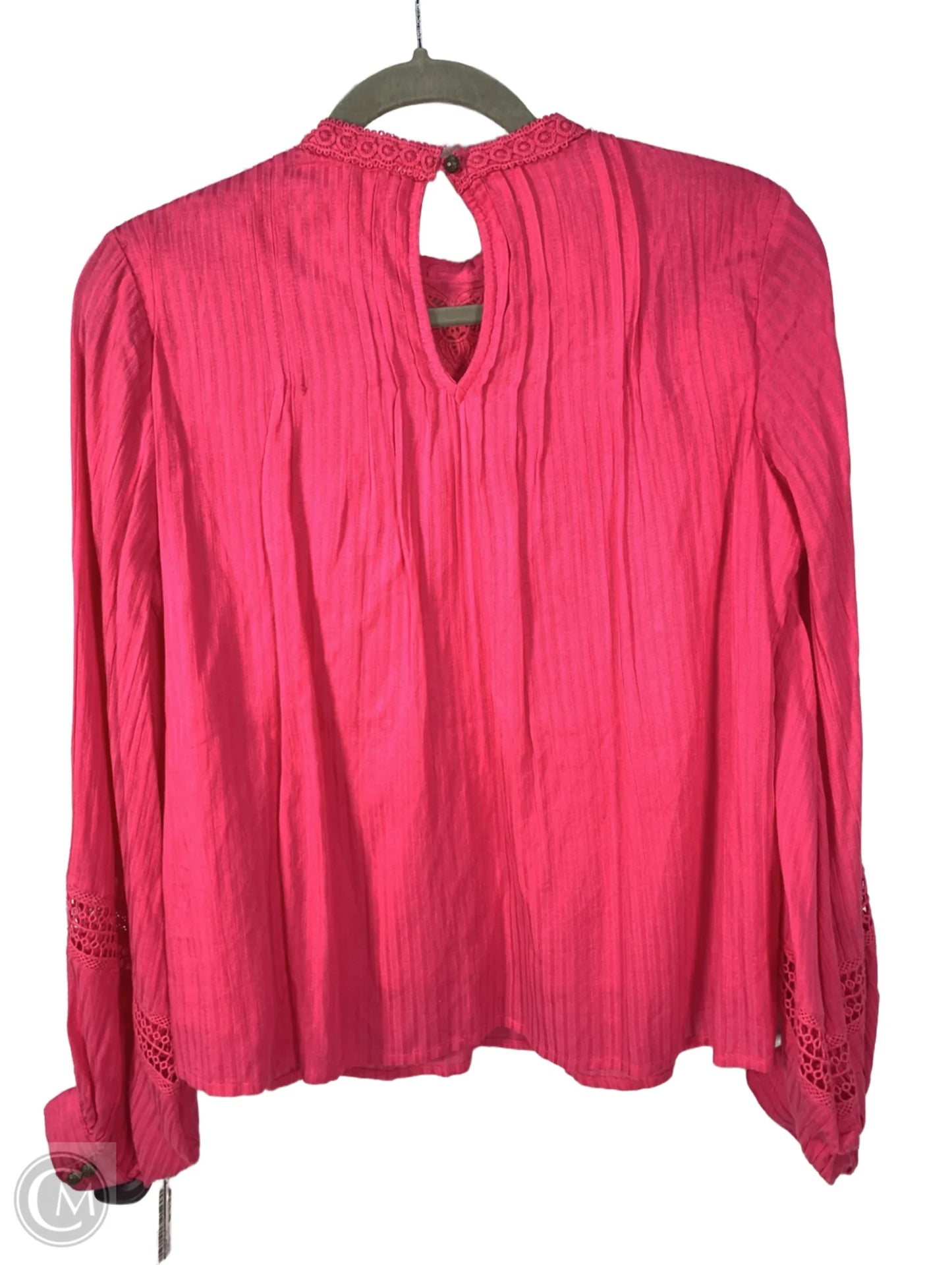 Blouse Long Sleeve By Anthropologie In Pink, Size: Xs