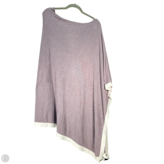 Poncho By Barefoot Dreams In Purple & White, Size: Osfm