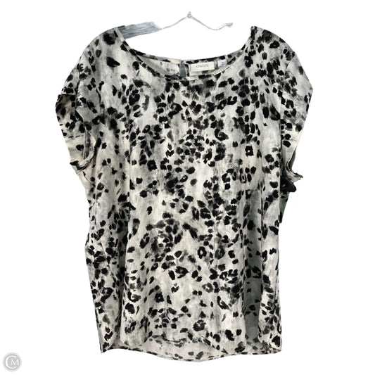 Blouse Short Sleeve By Chicos In Animal Print, Size: L