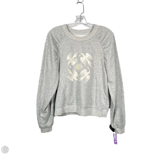 Sweatshirt Crewneck By Anthropologie In Grey, Size: M