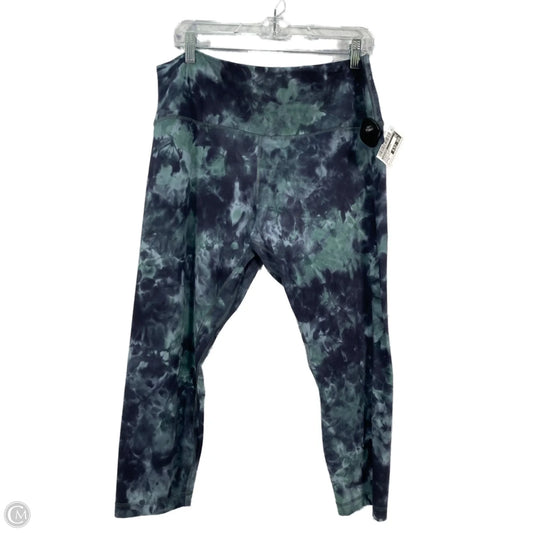 Athletic Leggings By Lululemon In Black & Green, Size: Xl