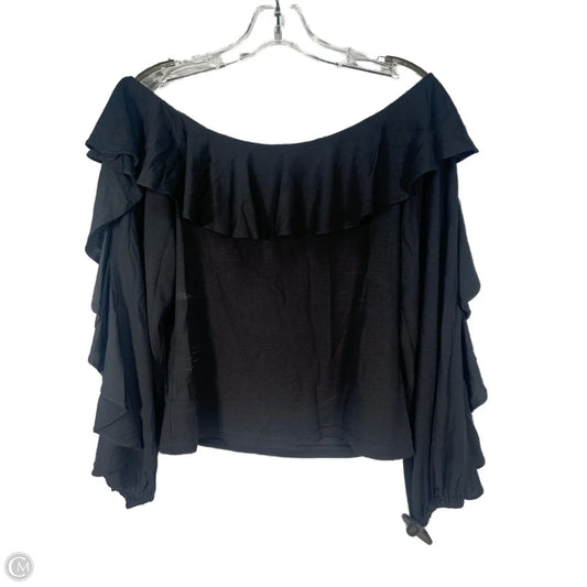 Blouse Long Sleeve By Anthropologie In Black, Size: S