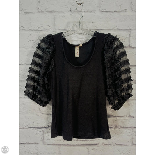Blouse Short Sleeve By Dolan Left Coast In Black, Size: S