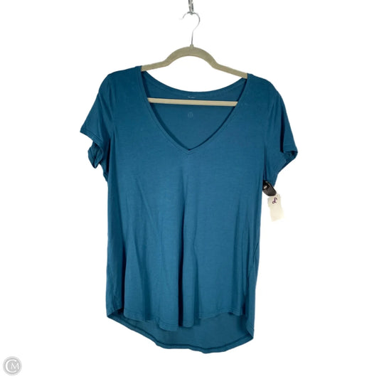 Athletic Top Short Sleeve By Lululemon In Blue, Size: M