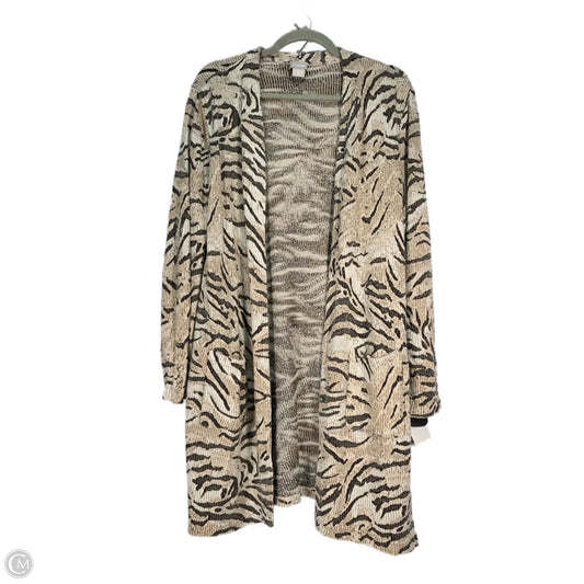 Cardigan By Chicos In Animal Print, Size: L