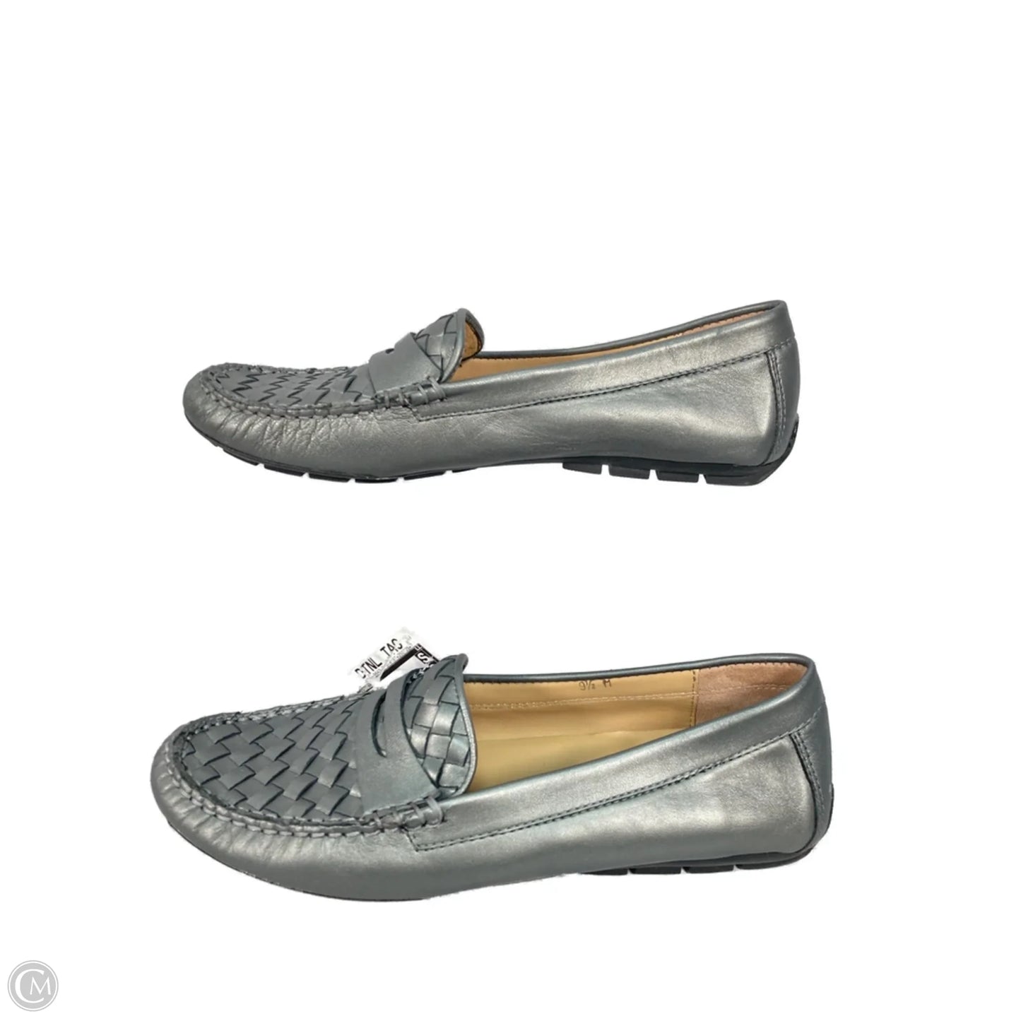 Shoes Flats By Vaneli In Silver, Size: 9.5