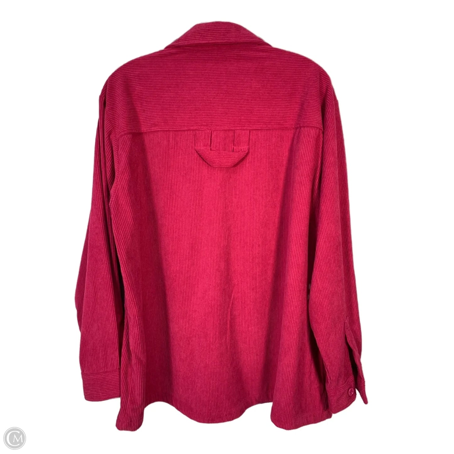 Jacket Shirt By Clothes Mentor In Pink, Size: S