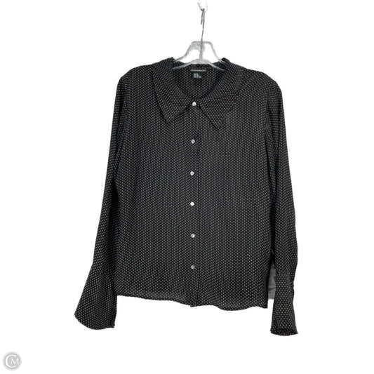 Blouse Long Sleeve By Willi Smith In Polkadot Pattern, Size: M