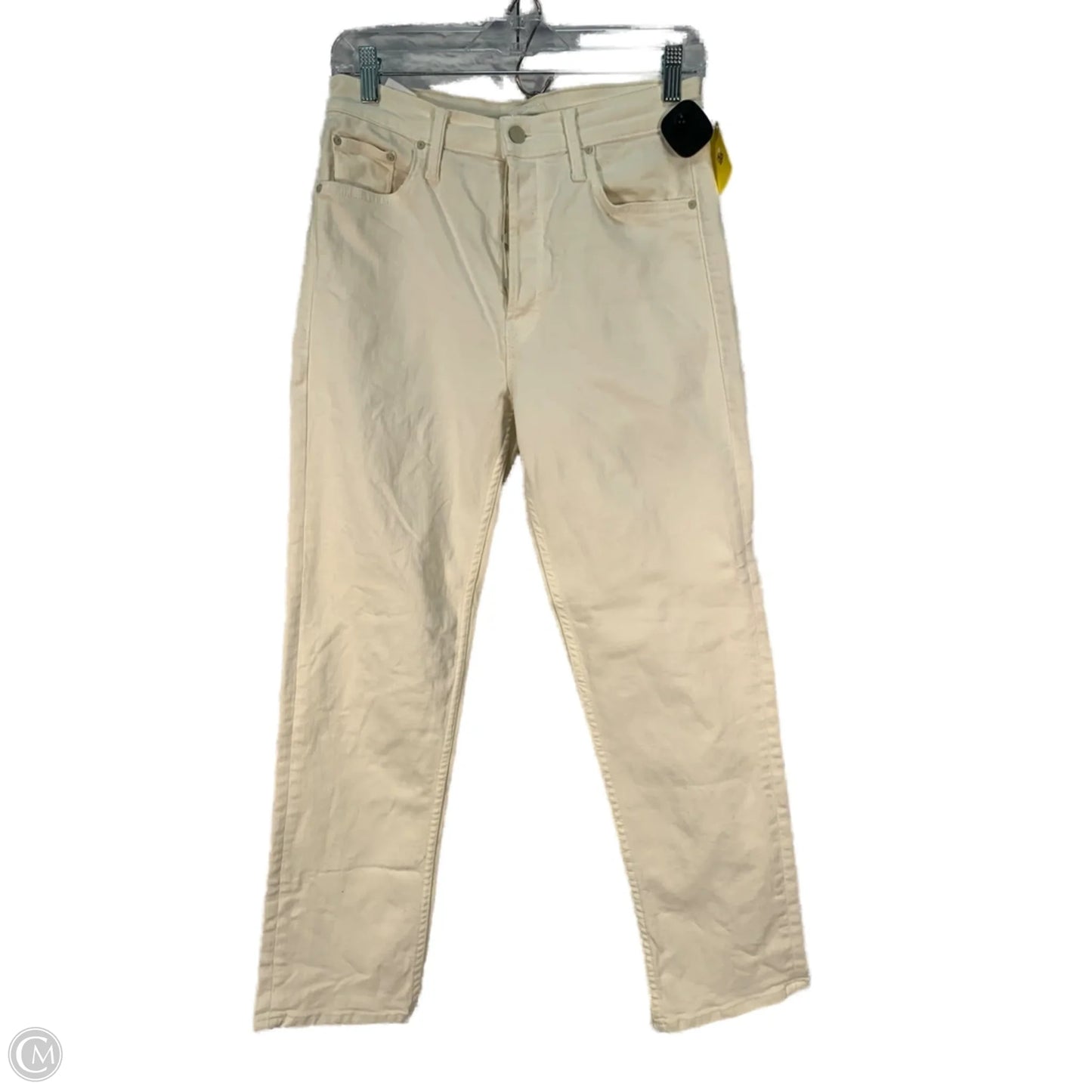 Jeans Straight By Mother In Cream, Size: 6