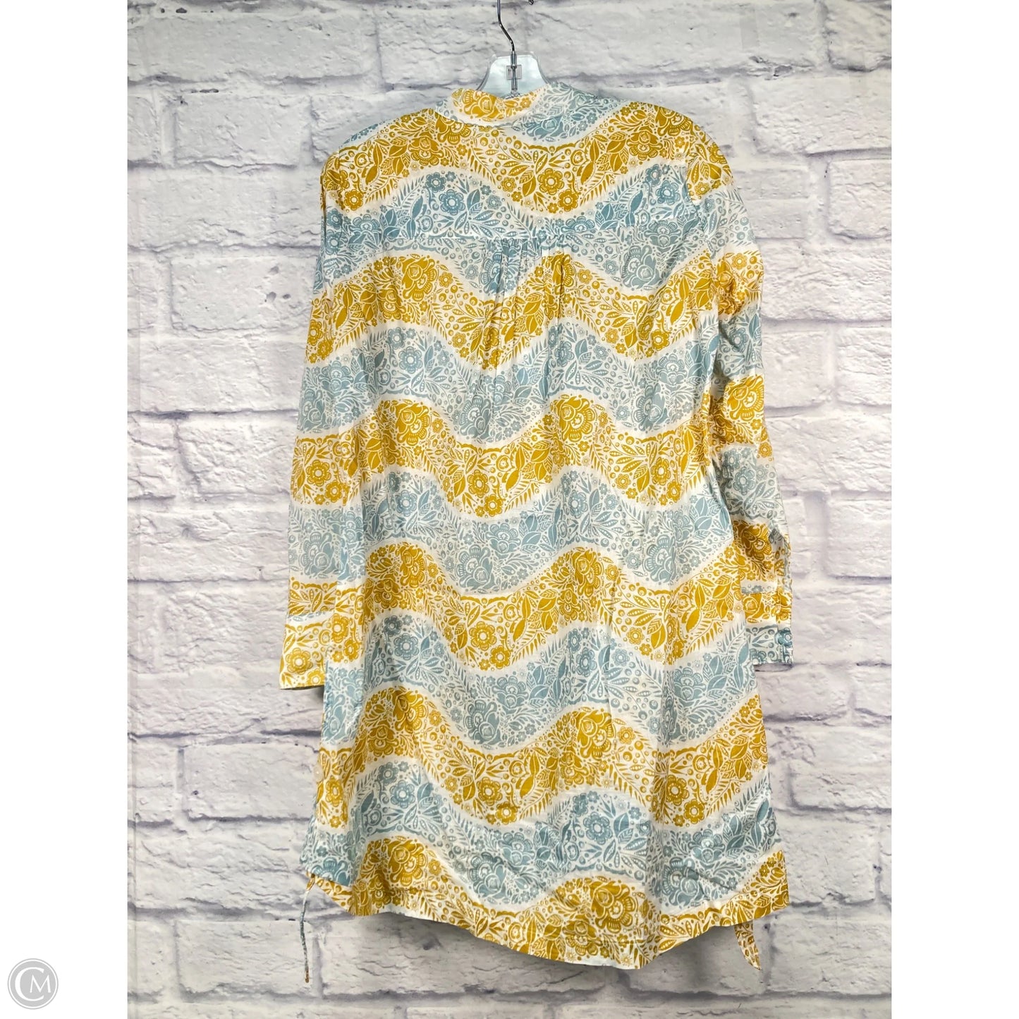 Dress Casual Short By Ivy Jane In Blue & Yellow, Size: S