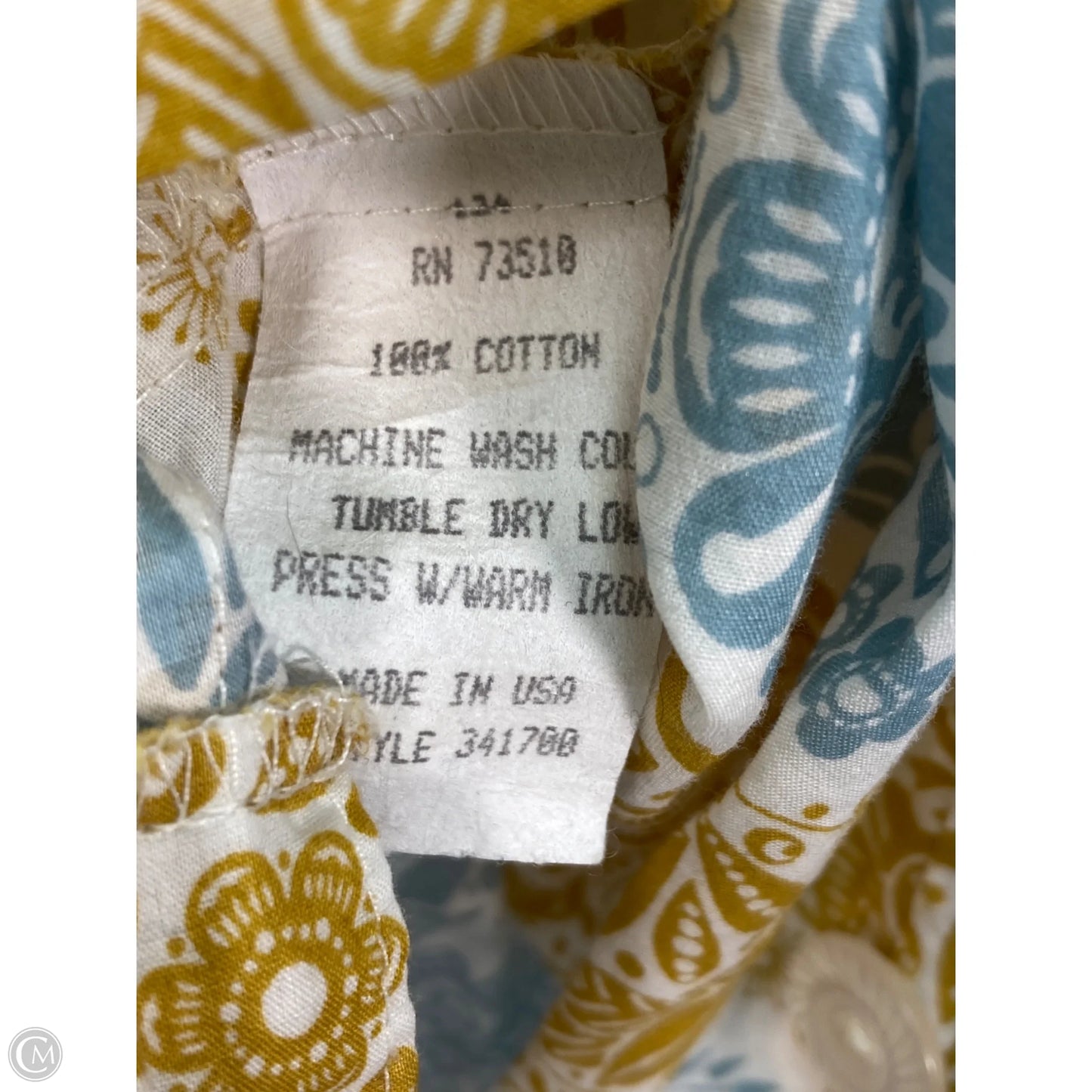 Dress Casual Short By Ivy Jane In Blue & Yellow, Size: S