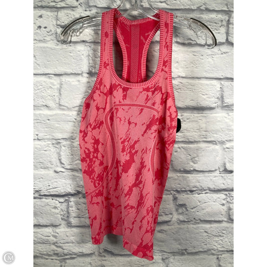 Athletic Tank Top By Lululemon In Pink, Size: 4