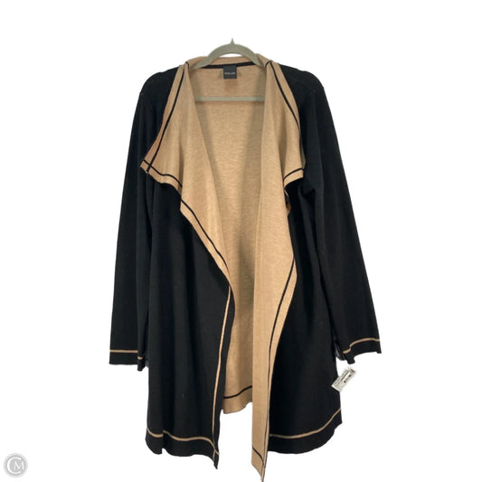 Sweater Cardigan By Madeleine In Black & Brown, Size: L
