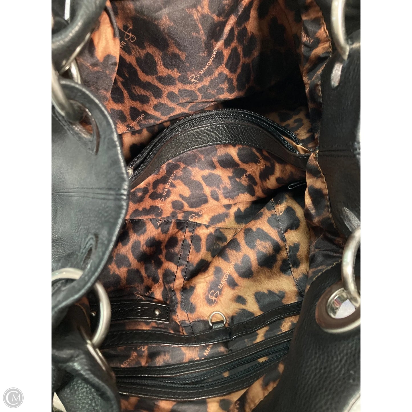 Handbag Leather By B. Makowsky, Size: Large